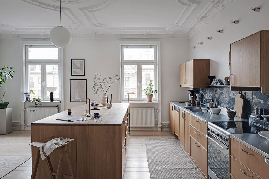 斯德哥尔摩时尚对比风格的美丽公寓-15