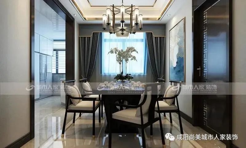 美域熙湖 170㎡新中式美学解读,传统与现代的完美融合-19