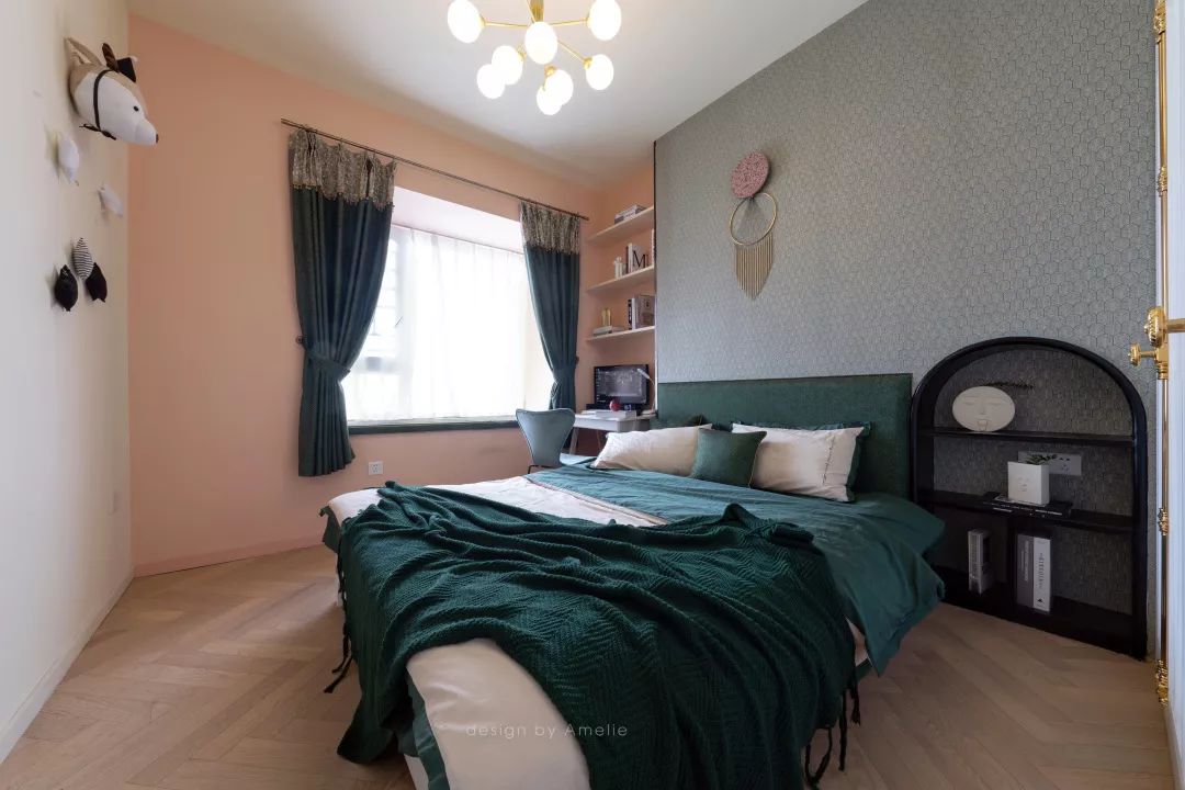 88㎡武汉住宅 | 红配绿温暖空间,以人为本的设计理念-63