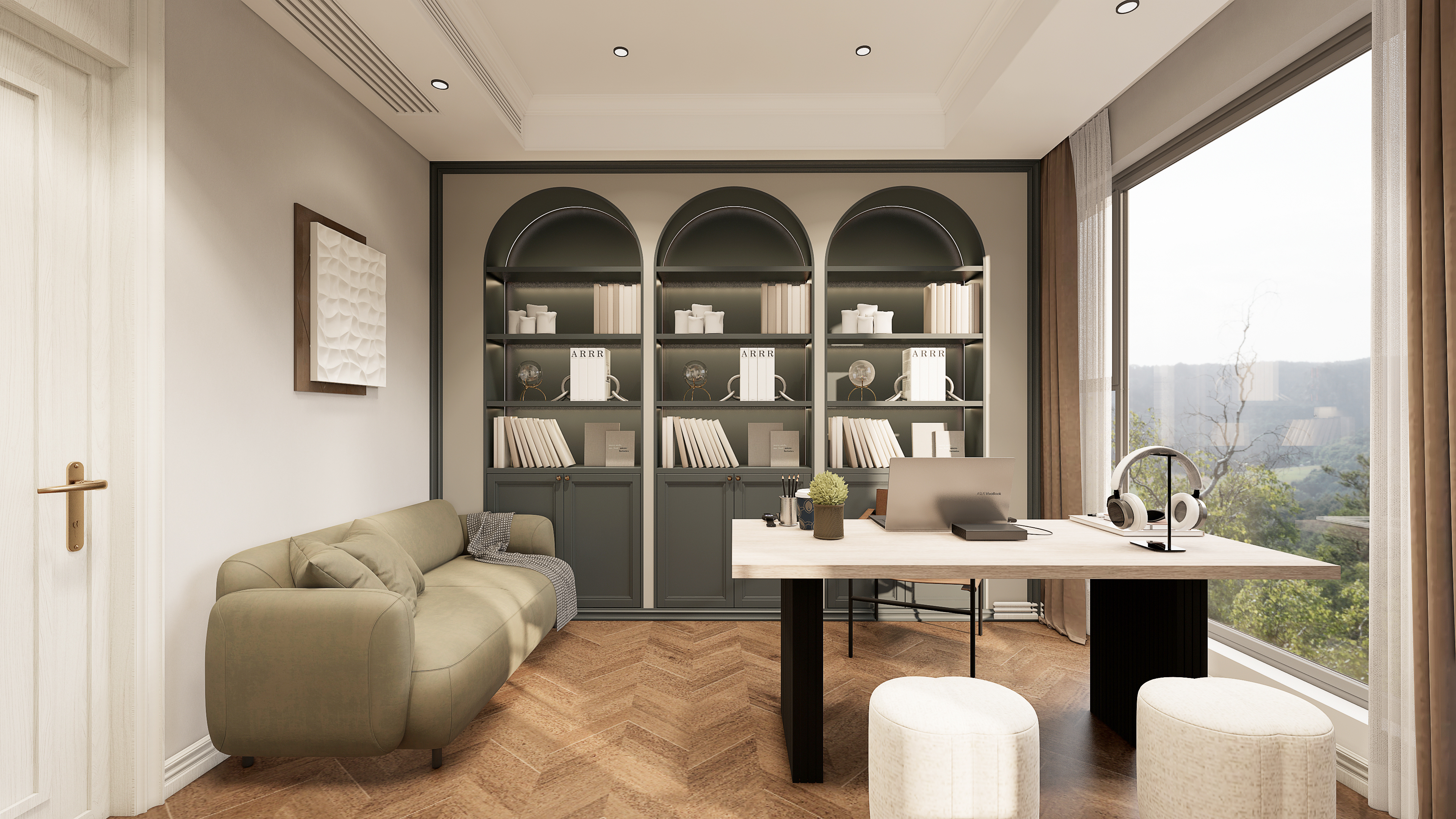 现代美式别墅设计作品丨中国扬州丨南京云间万象空间设计-47