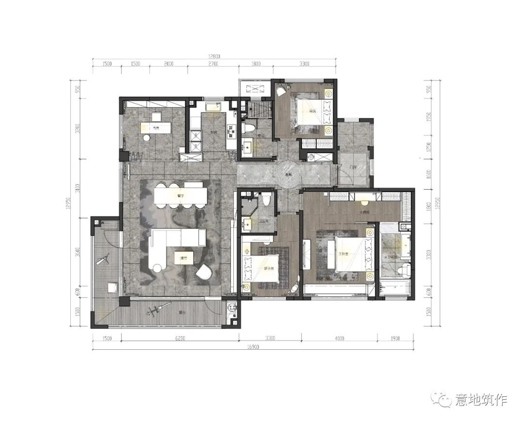 金地威海威高铭地项目180户型样板间丨中国威海丨北京意地筑作装饰设计有限公司-53