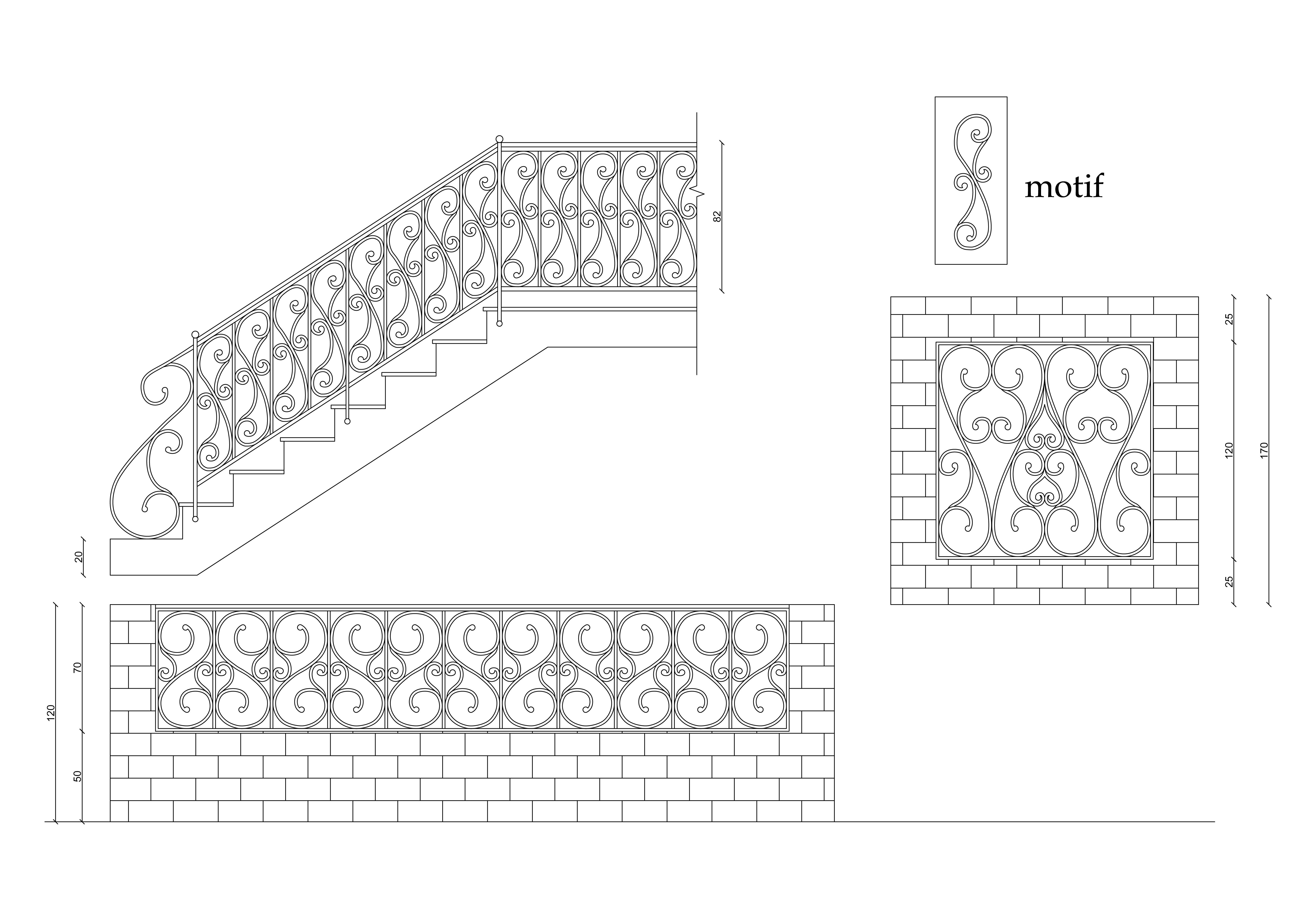 Wrought iron gates design , interior gates and handrail-9
