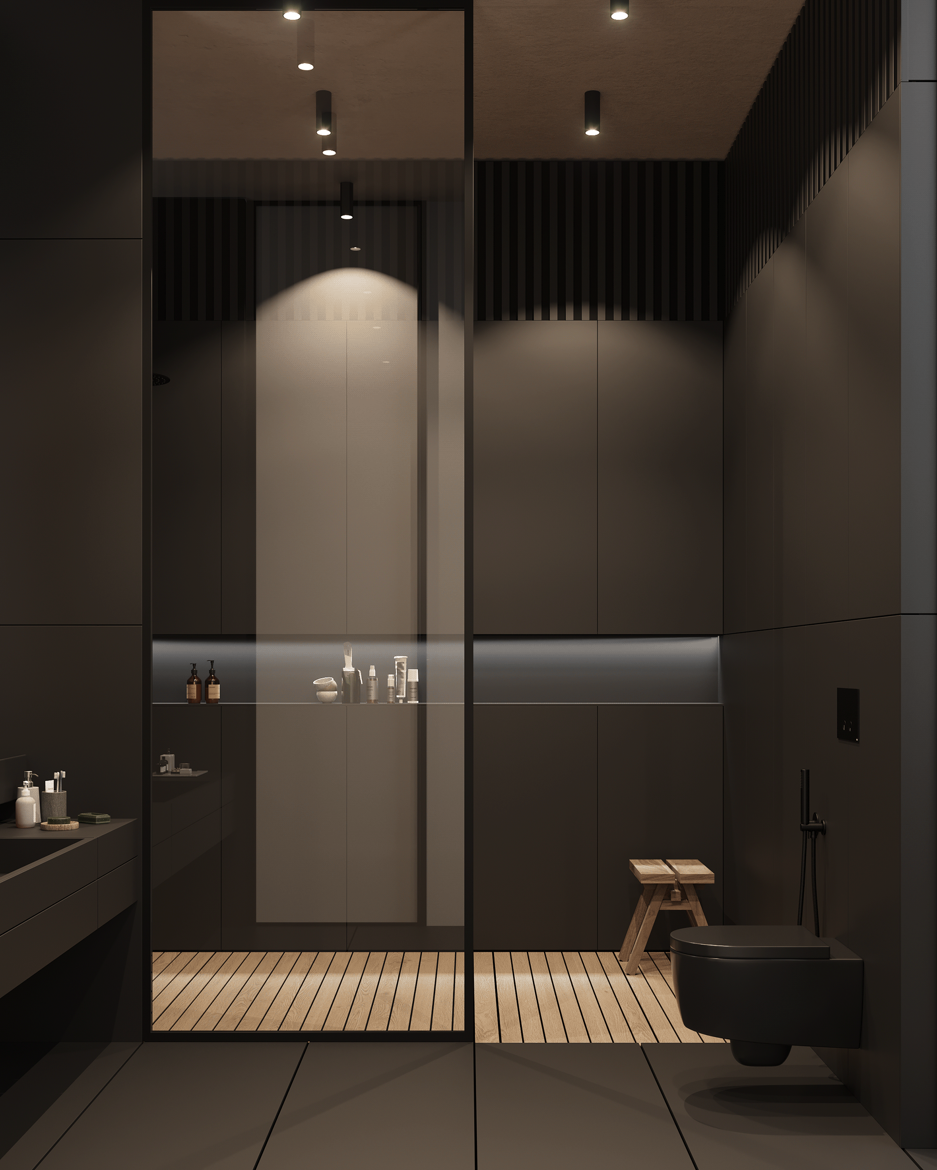 乌克兰知名设计工作室 Sergey Makhno 打造胡桃木高级灰极简空间-18