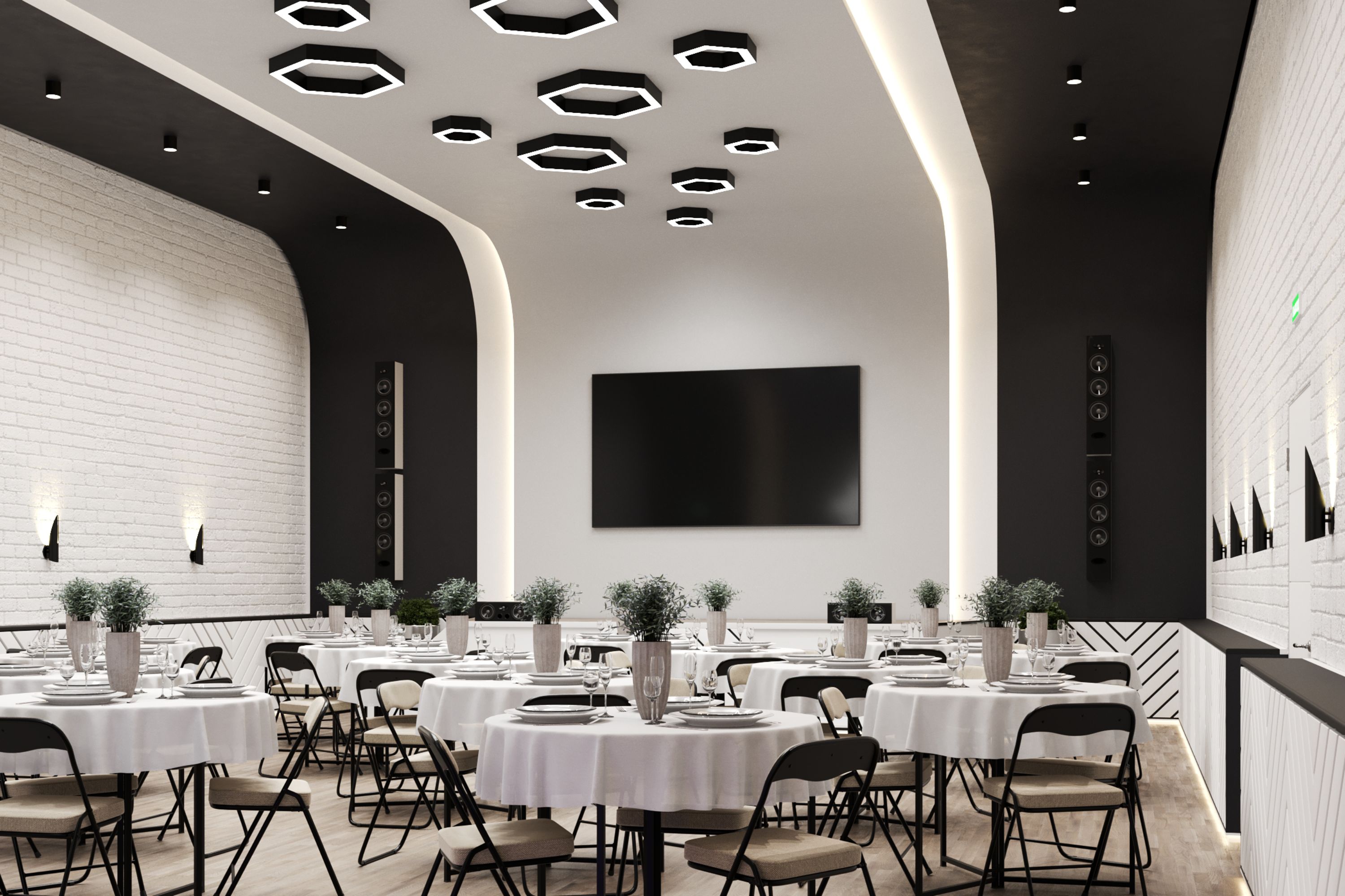 Дизайн-проект зала 3 в 1. Санаторий "Сольвычегодск"-3