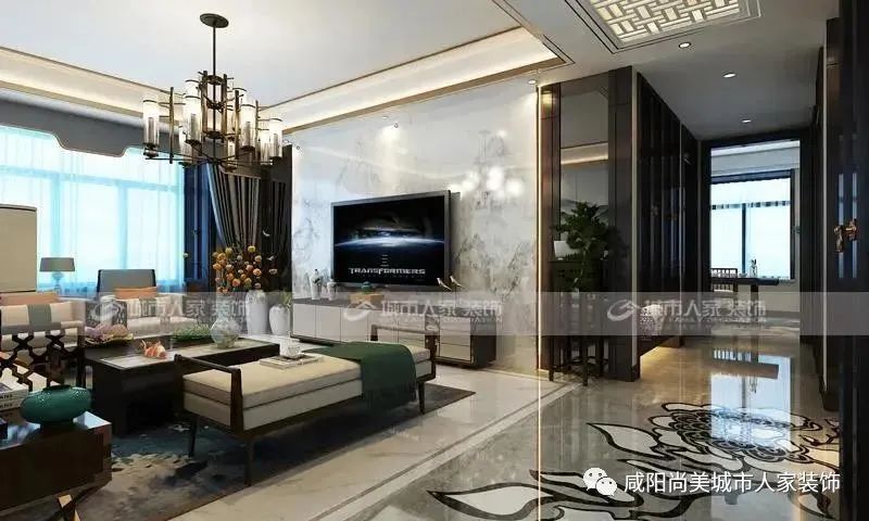 美域熙湖 170㎡新中式美学解读,传统与现代的完美融合-14