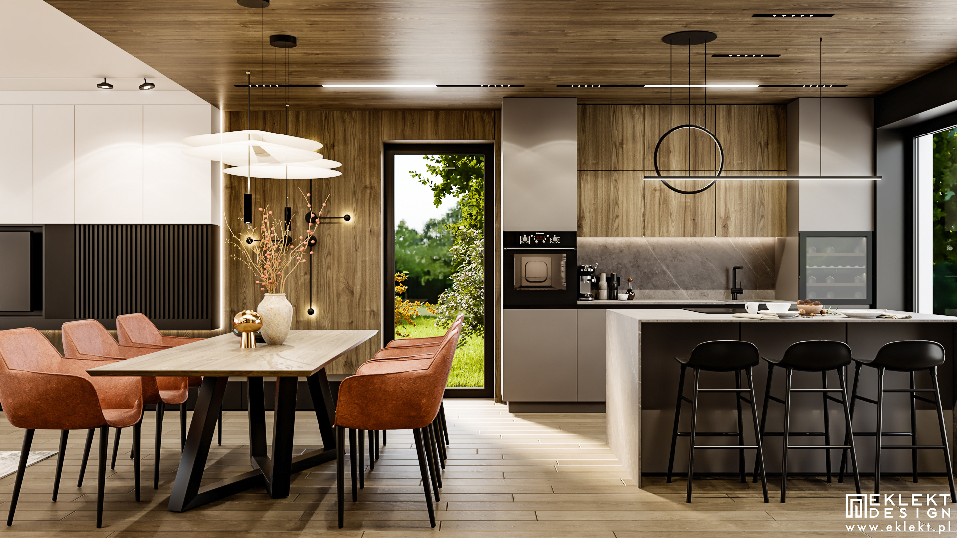 Dom W Bolechowicach, Salon z Aneksem Kuchennym-3