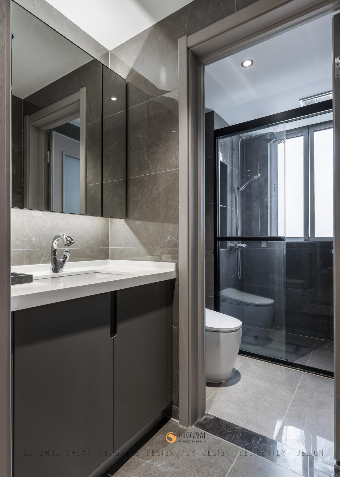 极简黑白灰空间中的宁静“蓝”-28