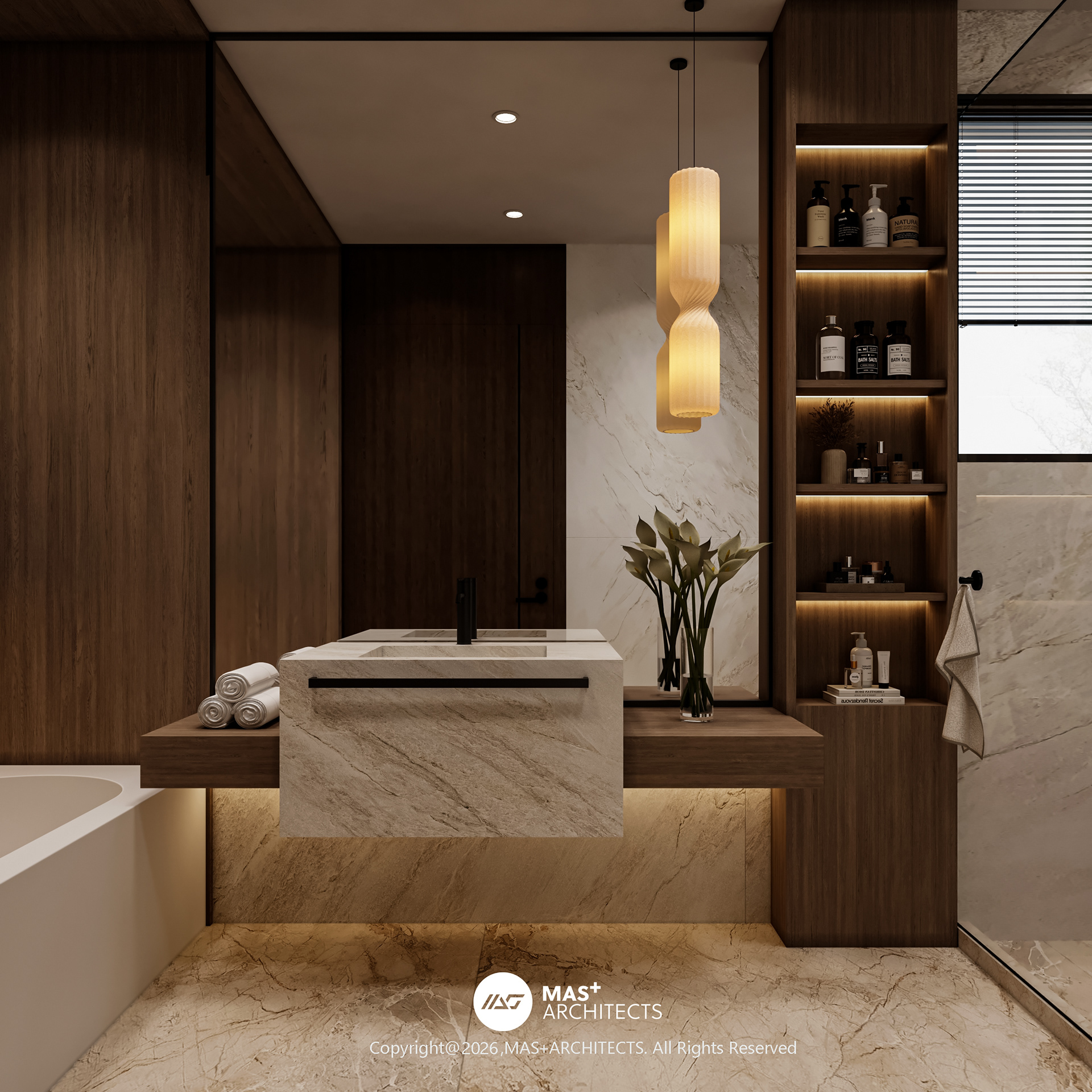 现代卧室及浴室设计丨MAS+Architects工作室-6