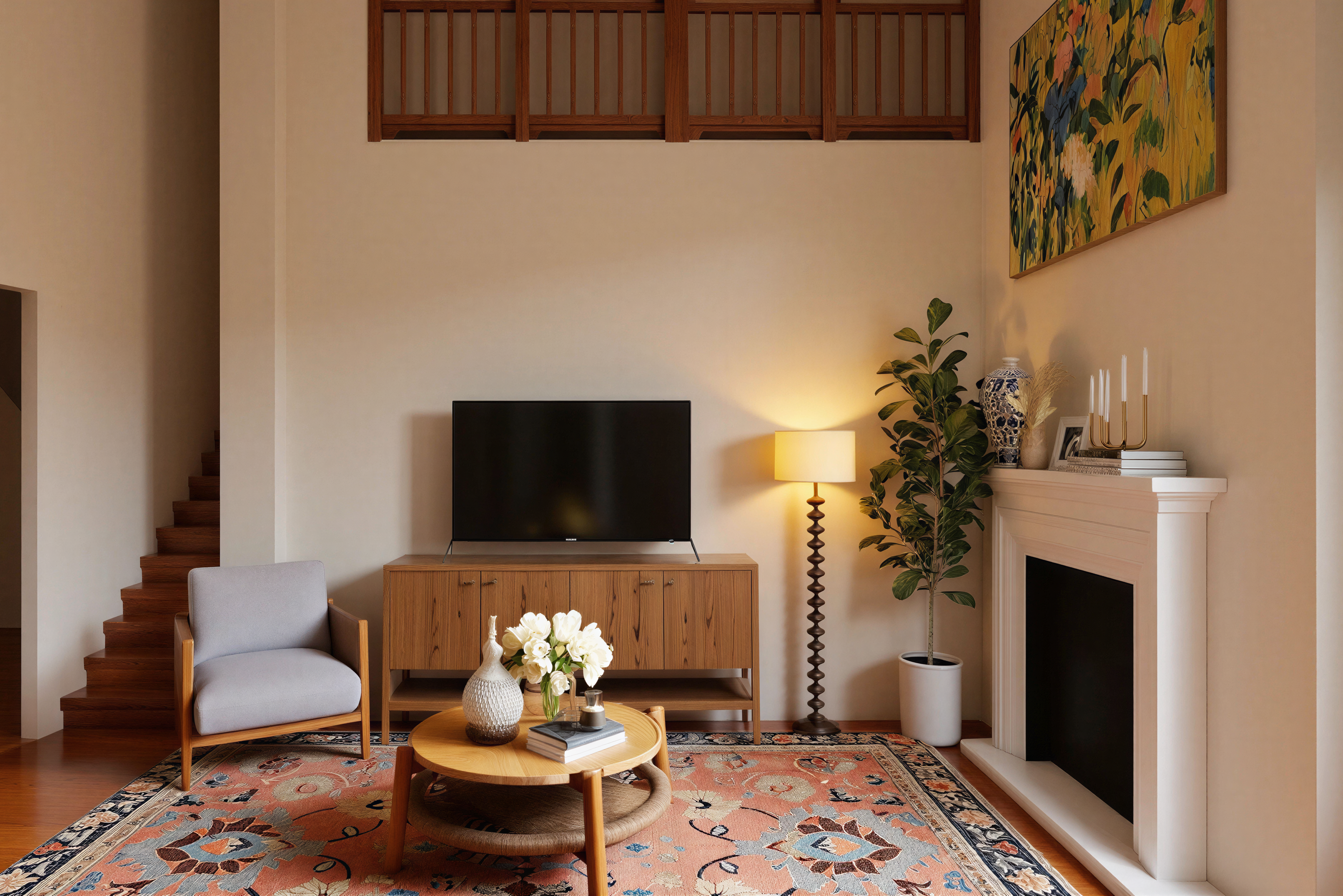 Warm Transitional | Living Room-2