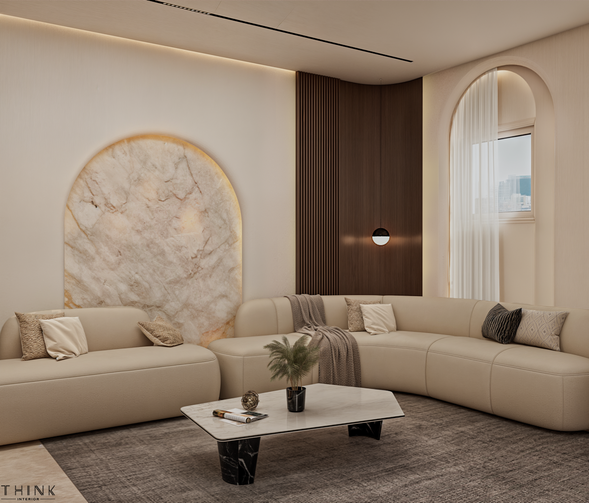 Elegant Modern Reception | Residential Interior Design-3