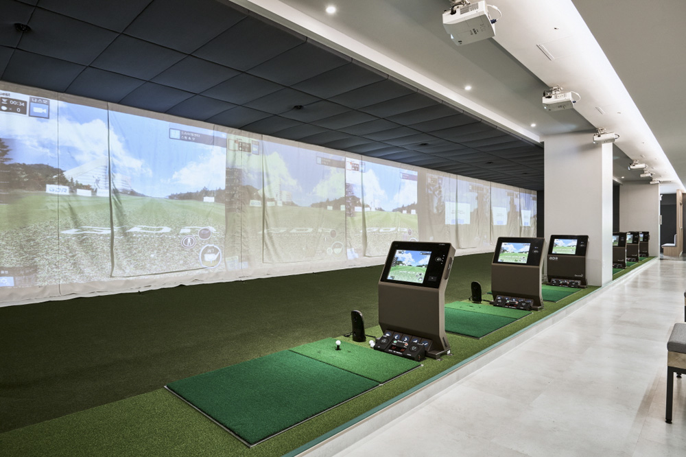 现代高级 250 平米室内高尔夫练习场设计-9