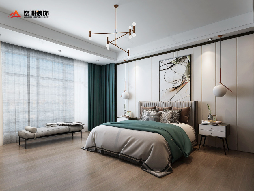 商丘建业山水湖城 252㎡顶复,东方美学的静谧表达-19