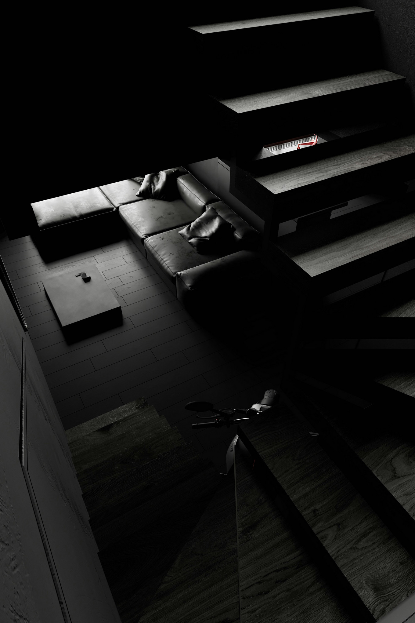 高级黑+工业风,帅气而个性的生活居所-34