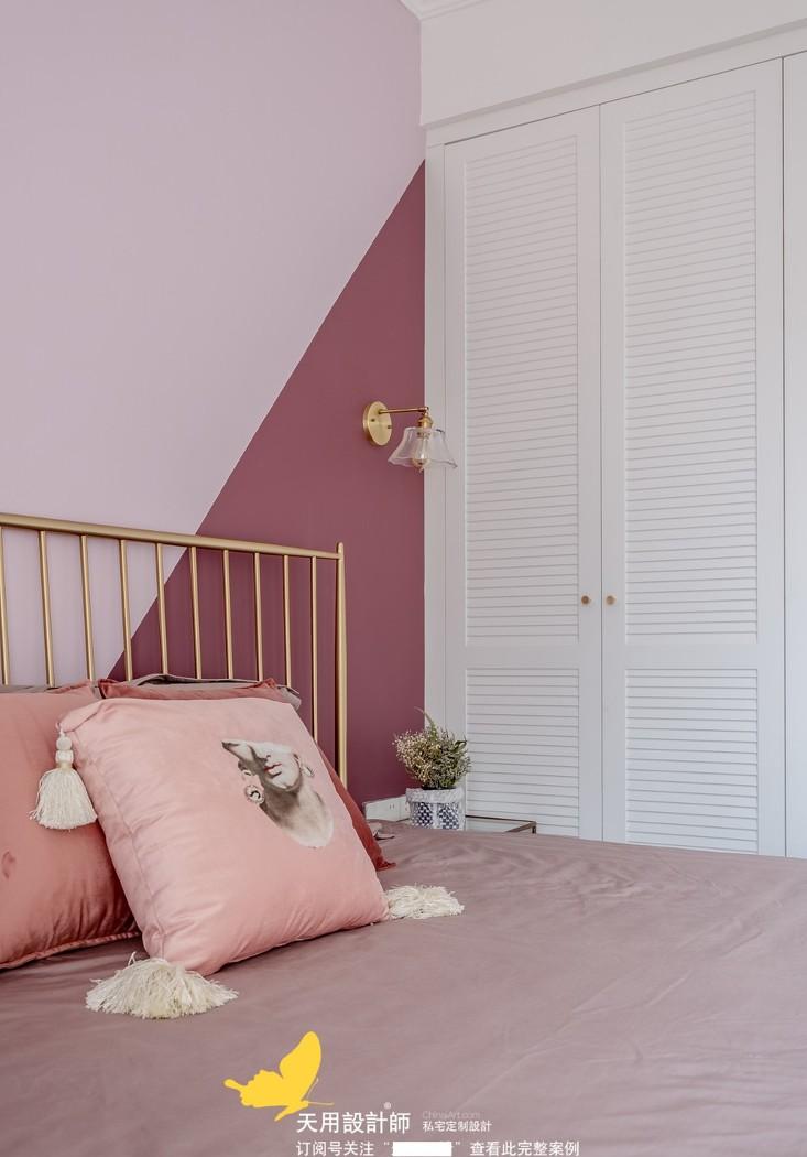 95 平米轻奢风格少女系家居,金属绿植打造甜蜜空间-27