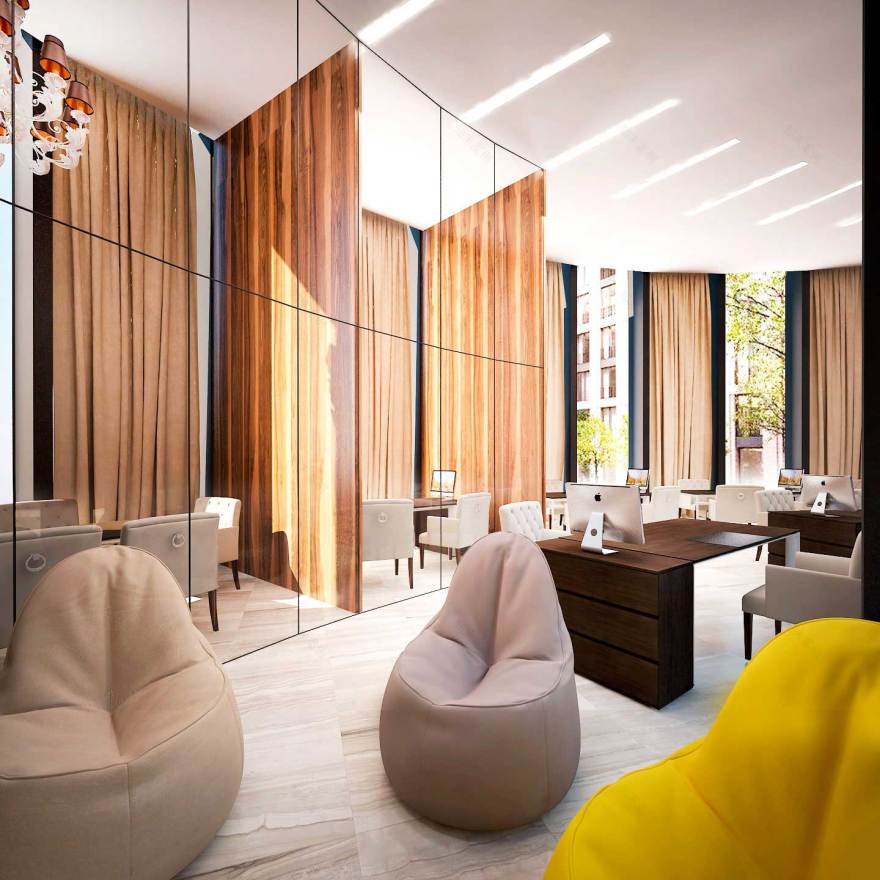 莫斯科高端住宅销售办公室设计-26