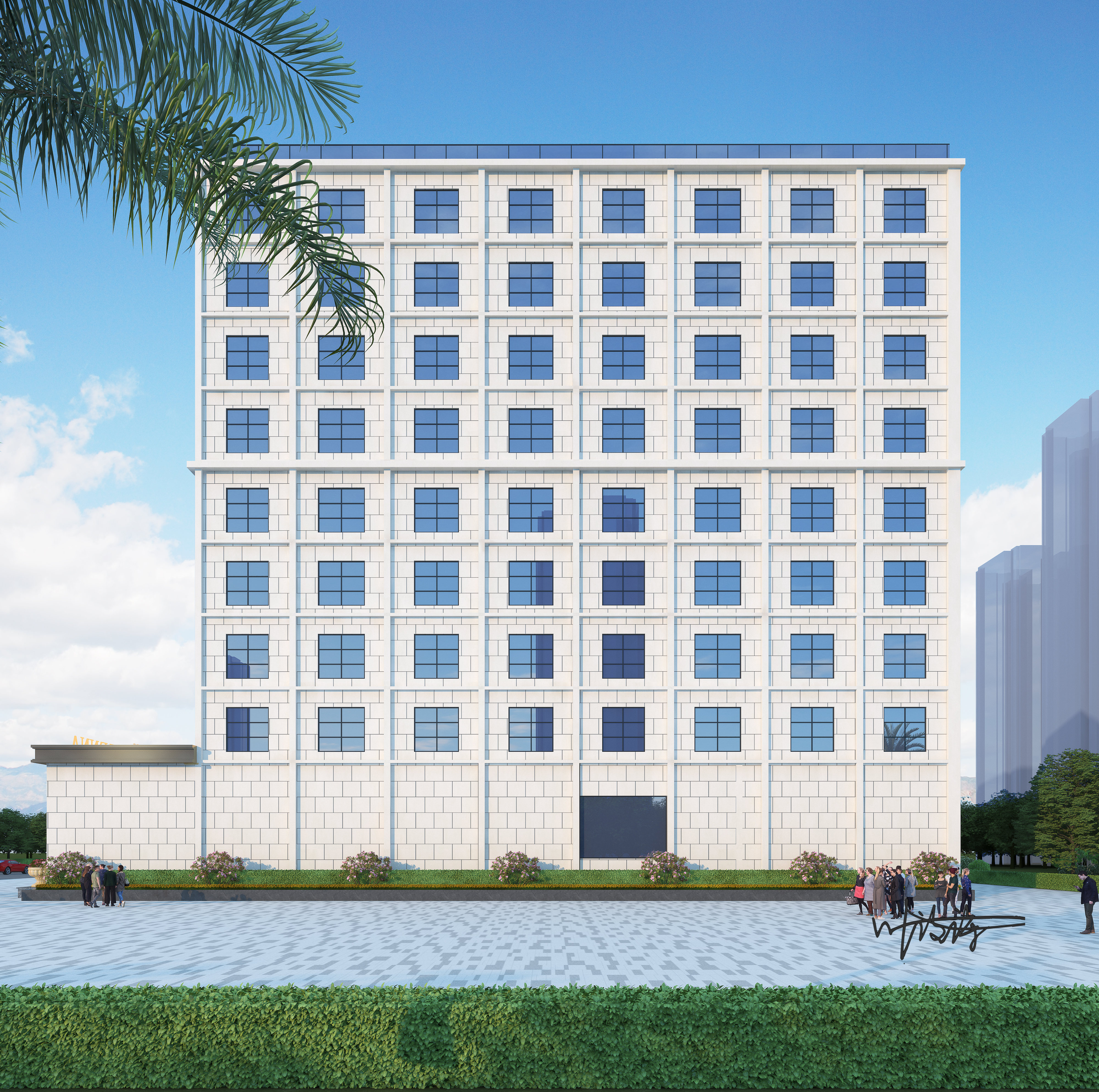 室外效果图|酒店外观-1