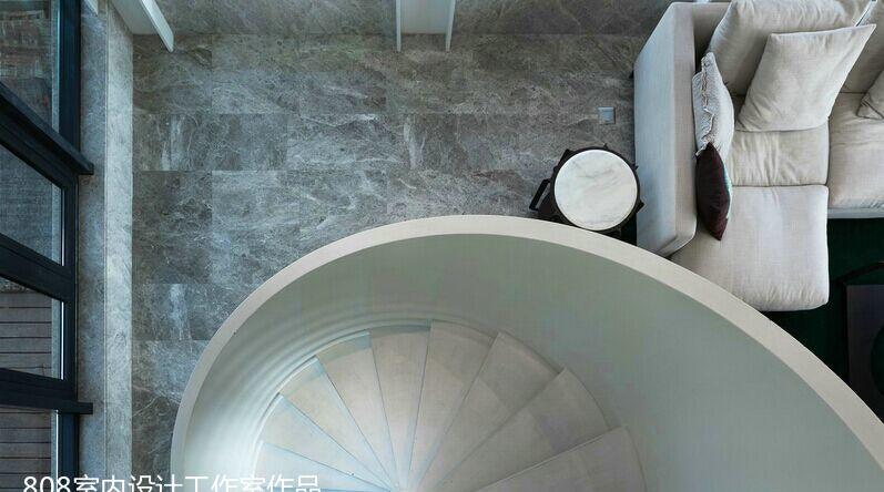 现代跃层餐厅设计，旋转楼梯成亮点-8