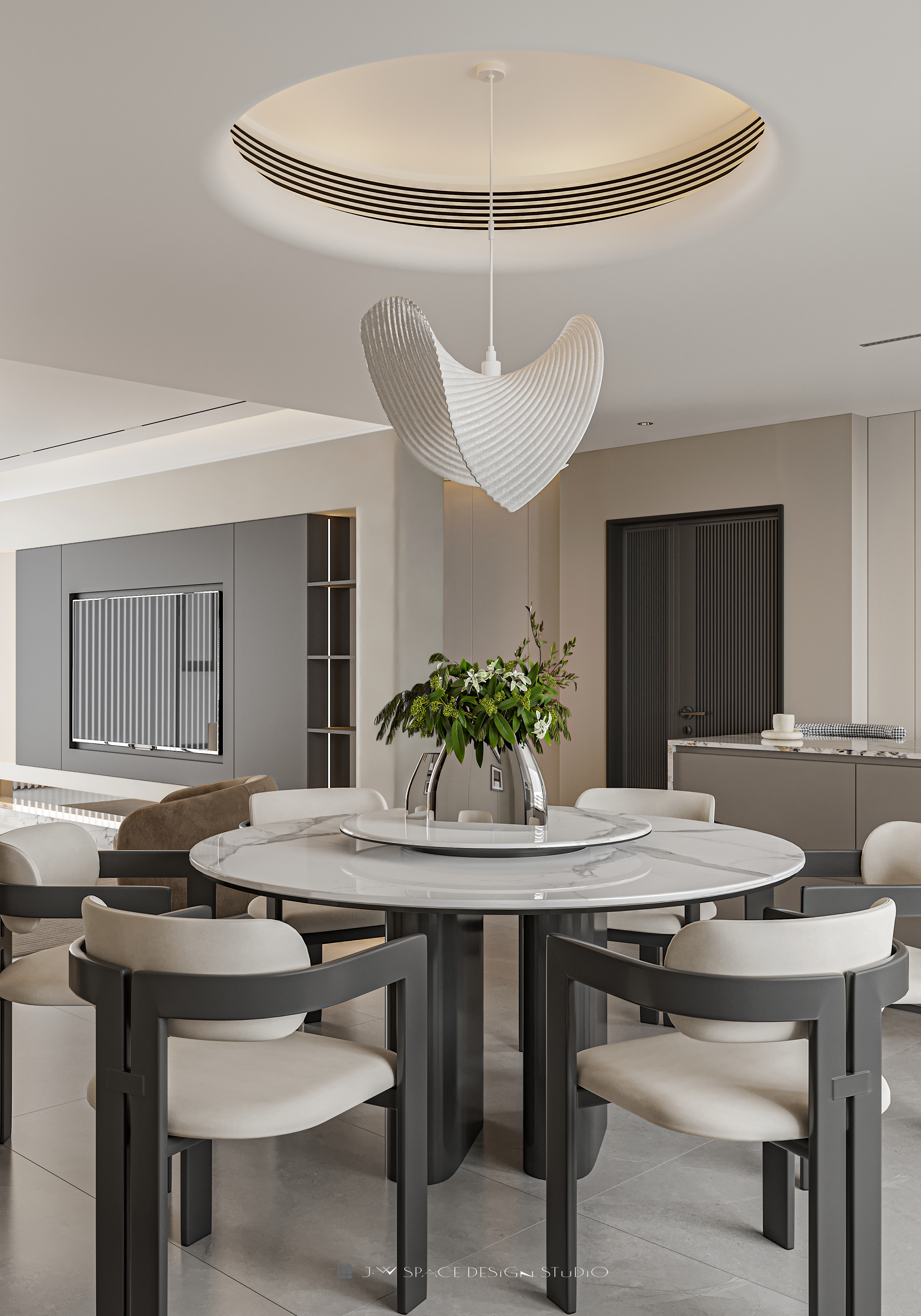 国宝凯瑞洋房平层室内设计丨中国洛阳丨井外空间设计-19