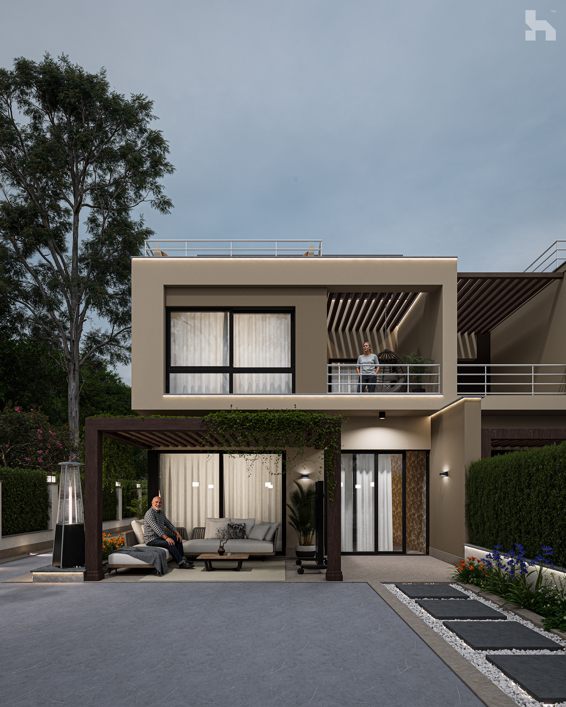 Twin Villa in Palm Hills, New Cairo, Egypt-9