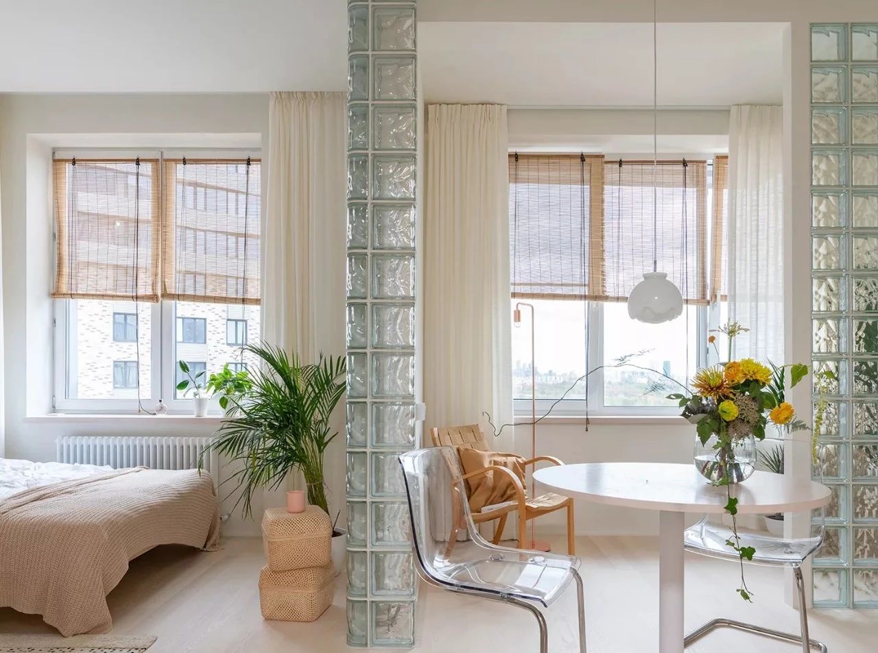 40㎡玻璃砖小宅丨Tatyana Ponomareva 和 Olga Elizarova-4