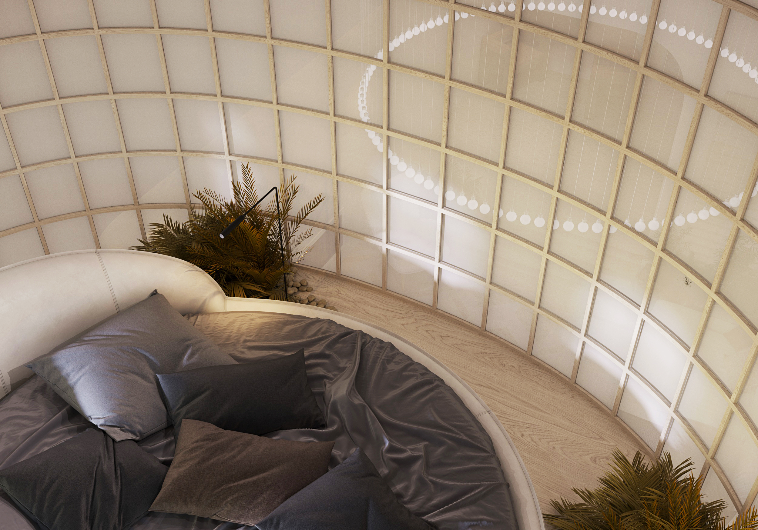 Интерьера дома со спальней на втором этаже-7