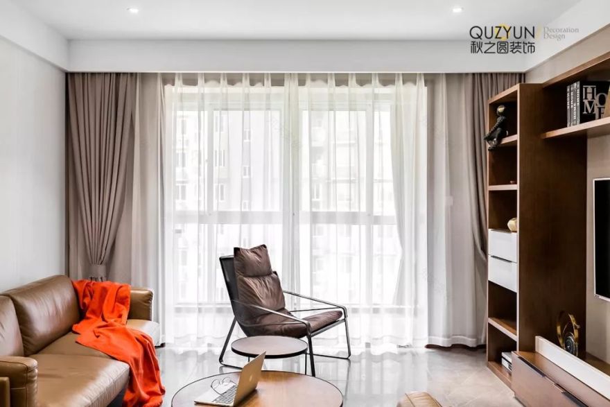 景湖人家现代风设计,水泥漆++ 木饰面演绎灵动空间-21