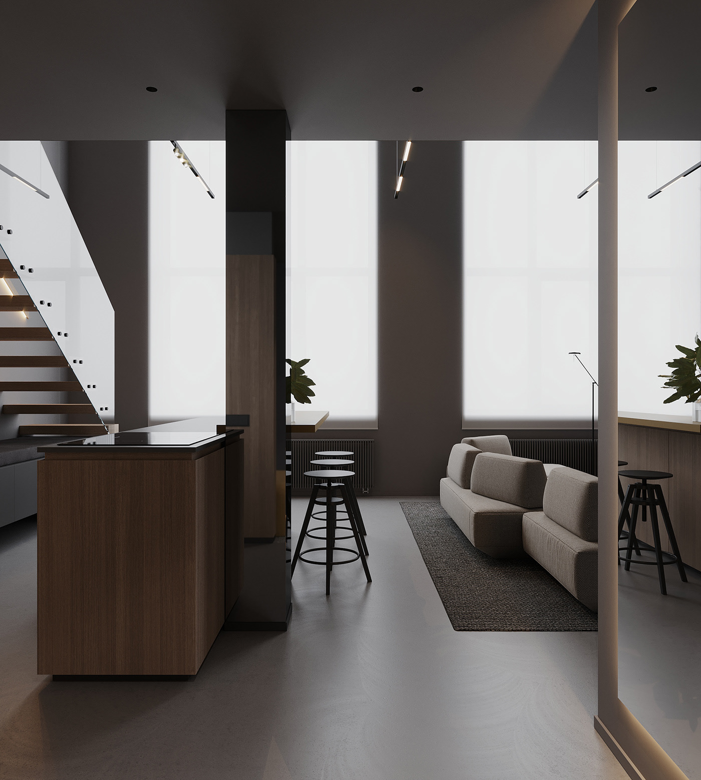 高级灰色系住宅设计-3