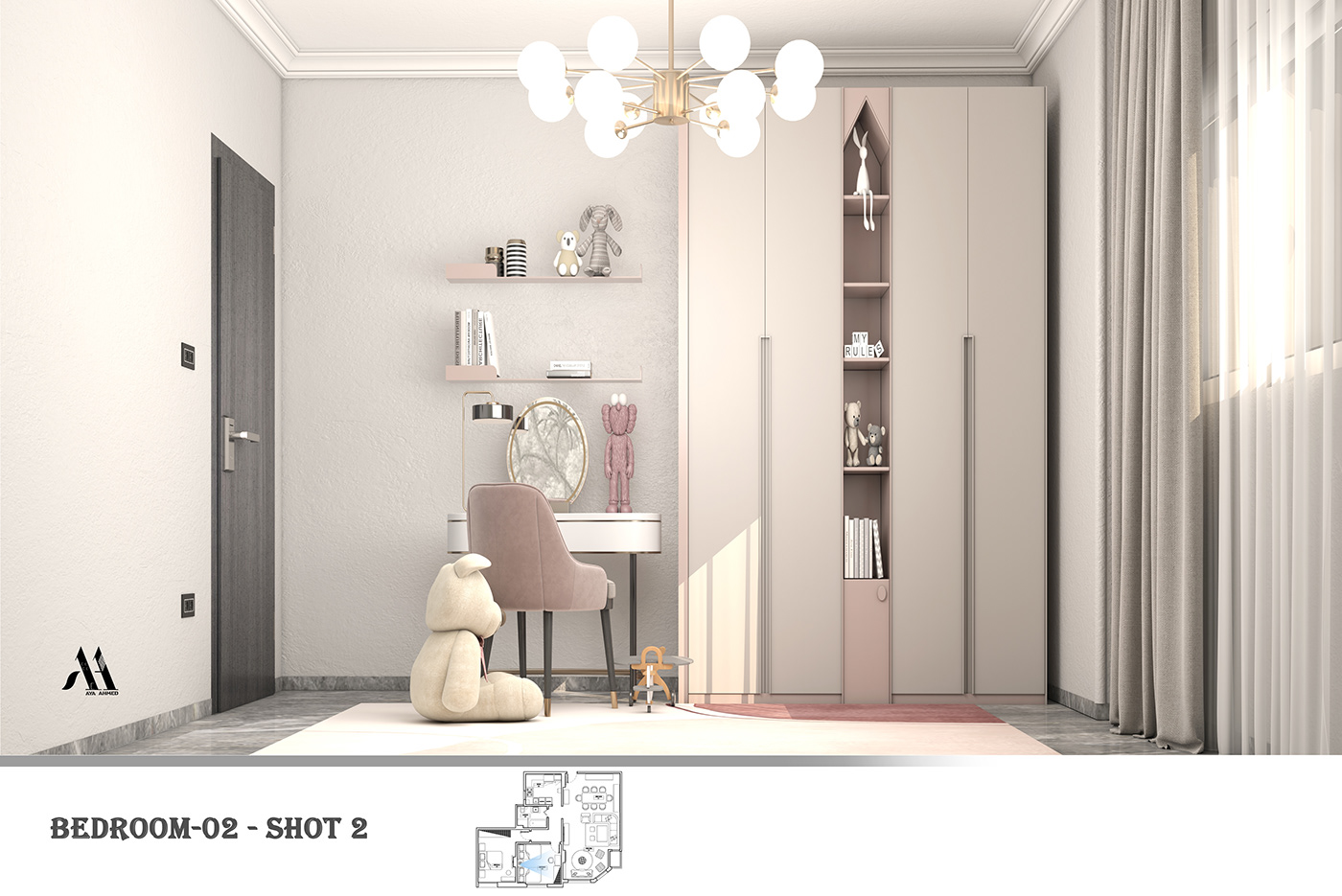 Anastasiya Gushchina丨平层丨An apartment Project Design & Shop Drawings-9