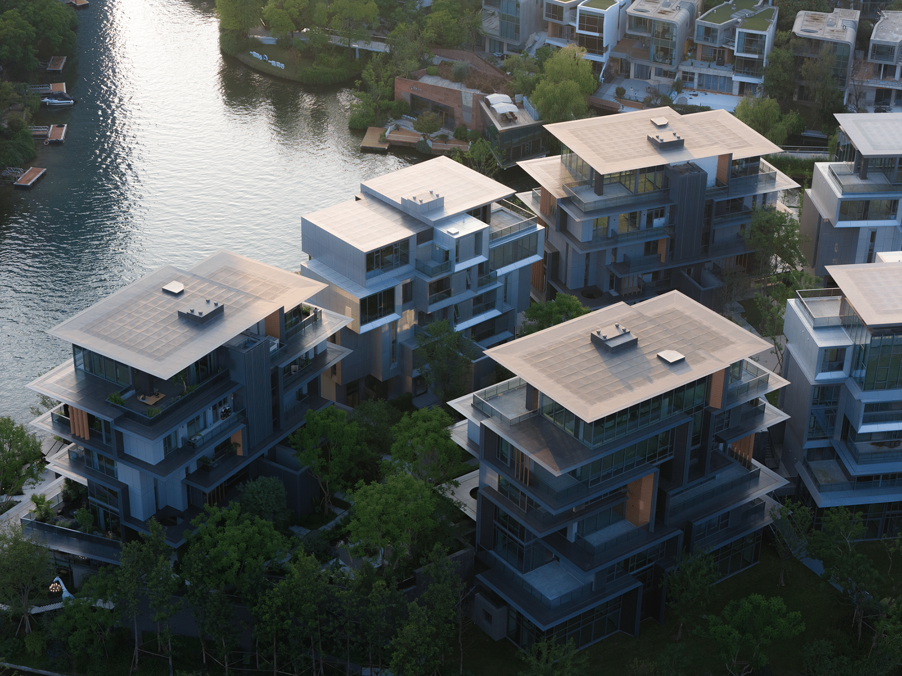 成都麓湖黑石岛垂直五联排别墅丨中国成都丨line+ studio-49