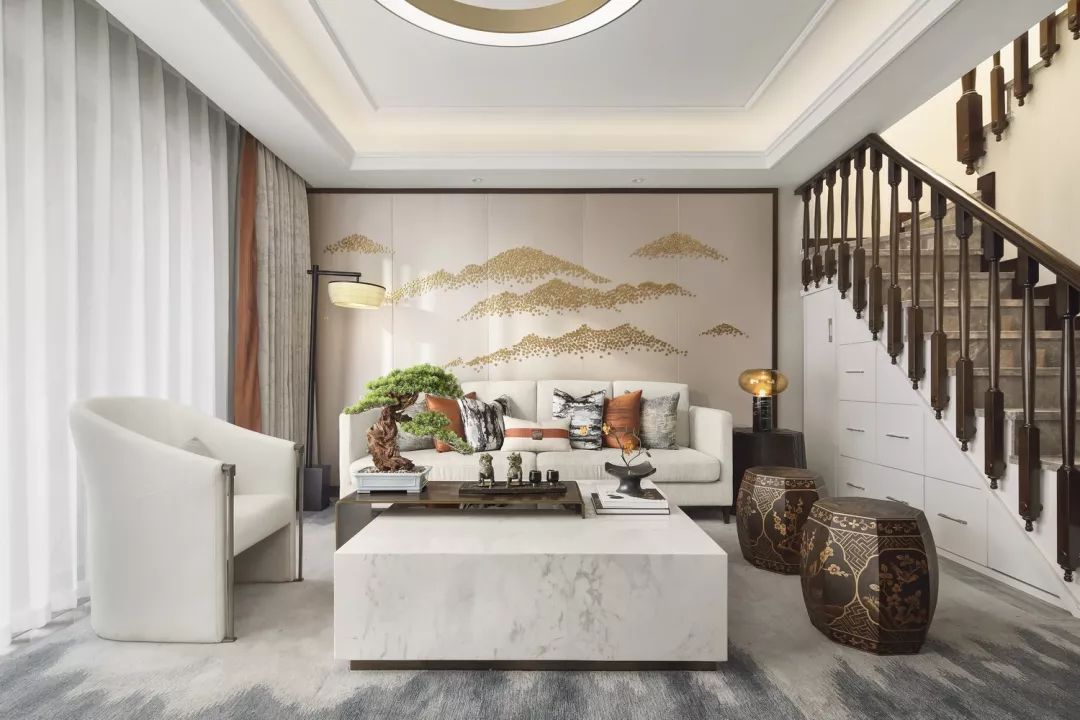 万科泉州金域滨江项目 | 新中式风格的优雅空间-5