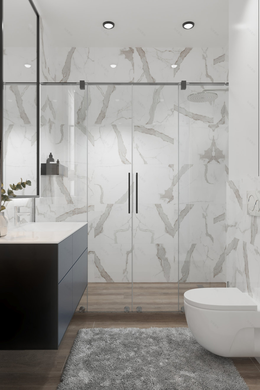 带有两个阳台的现代公寓丨Студия дизайна и ремонта Katushhha-11