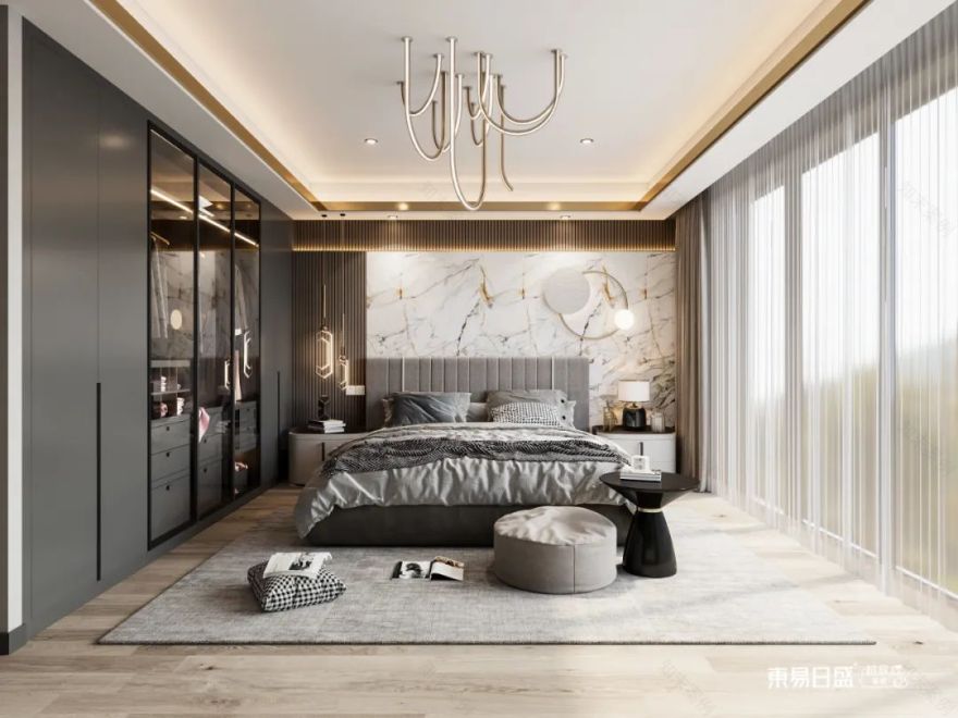 合景映月台493㎡现代风装修,黑白灰的绝美对撞-32