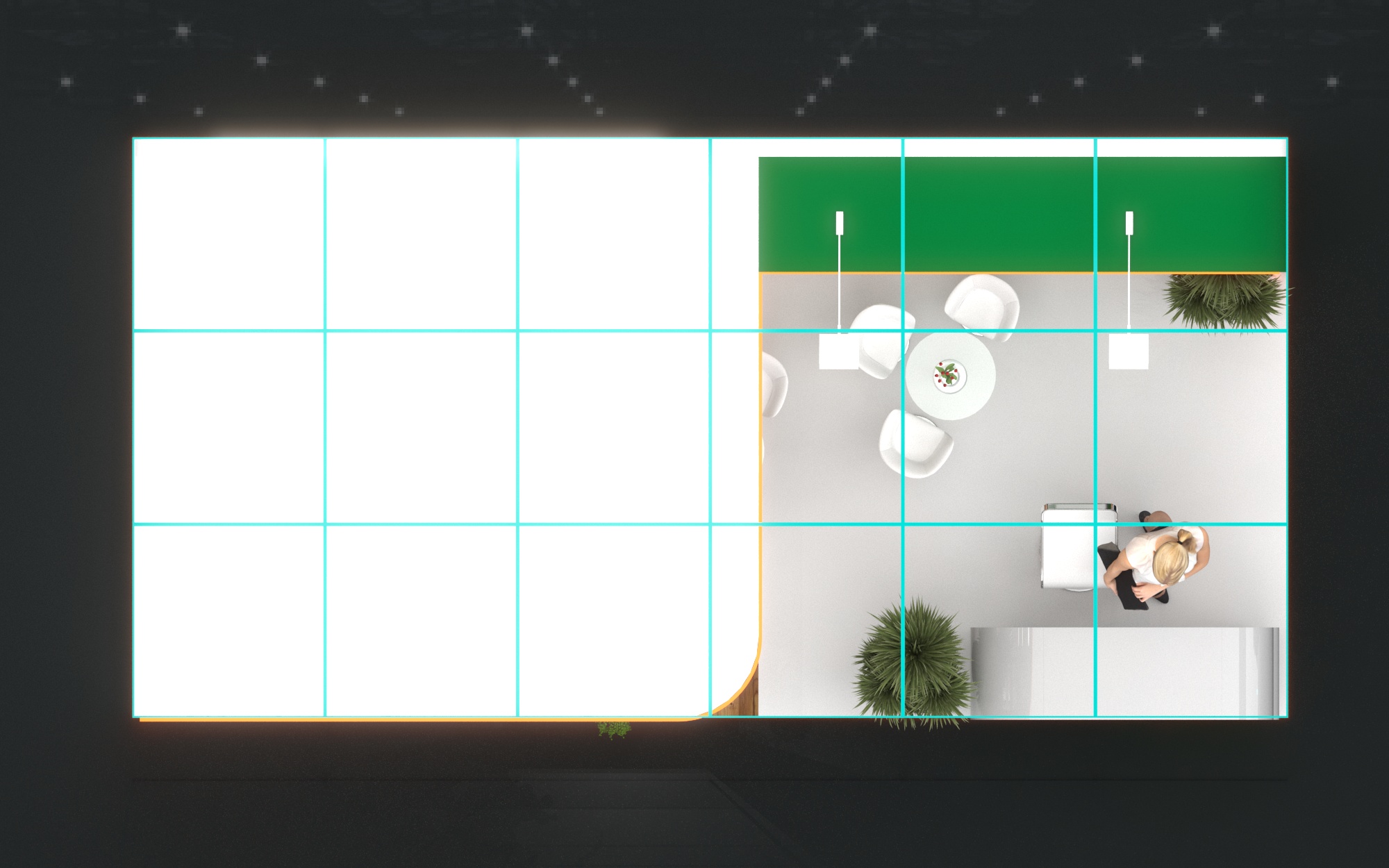 exhibition stand two side open design-6