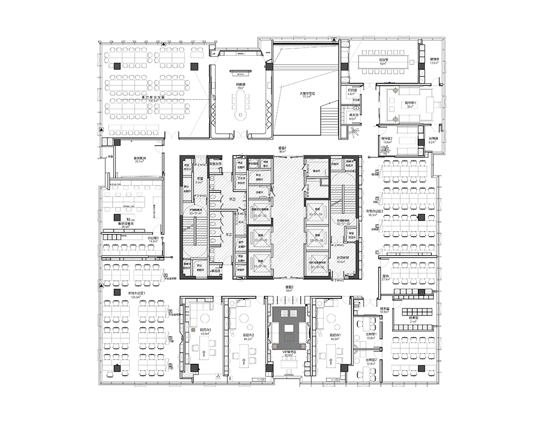 广州潮洋服饰科技办公空间设计丨中国广州丨纵横建设-89