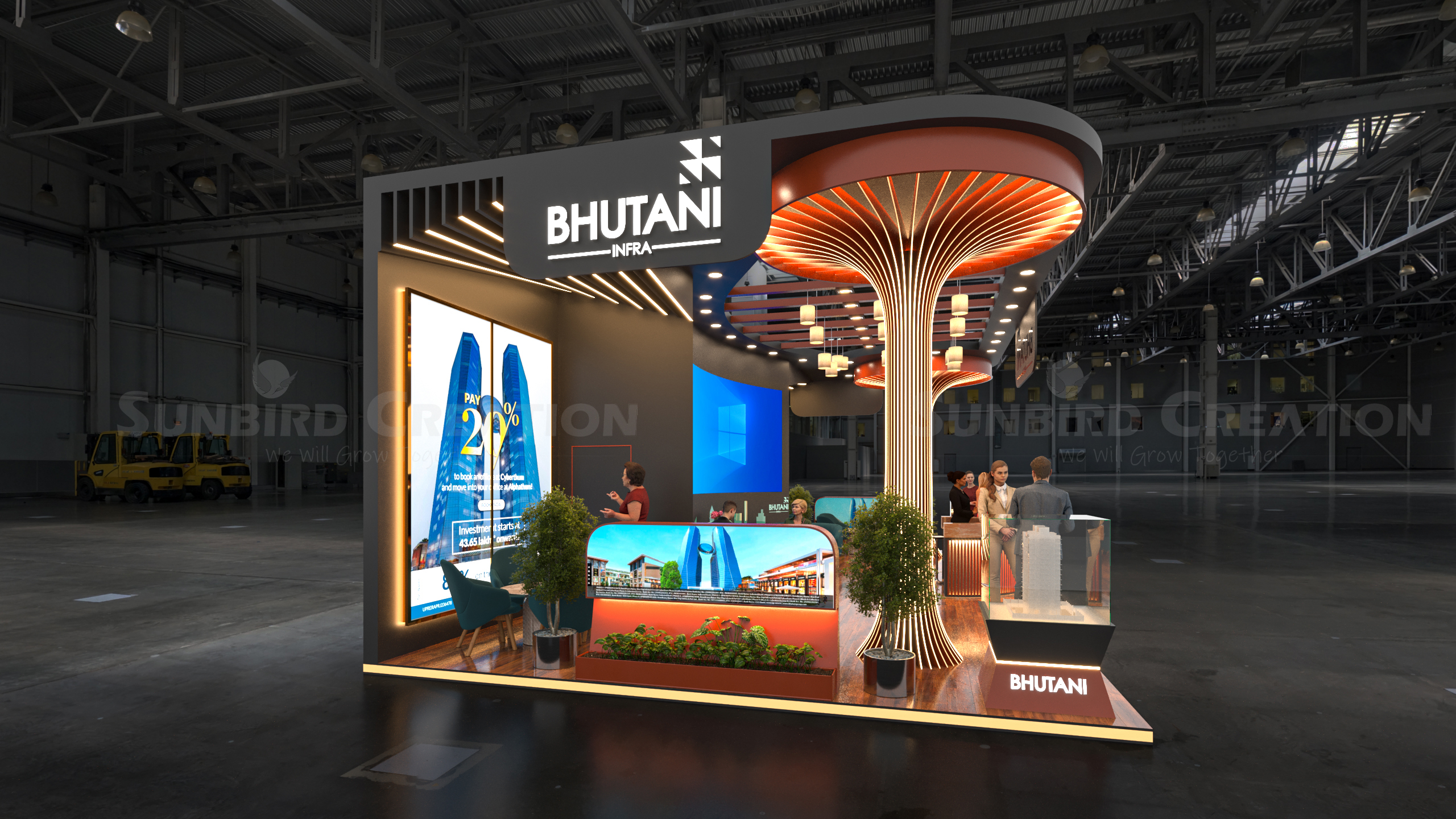 Bhutani Infra 展览摊位设计丨Sunbird Creation-26