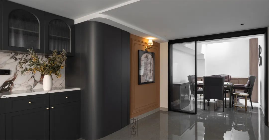 内舍软装丨235㎡下叠法式混搭风，赋予空间由线条、色彩、层次激发出的趣味碰撞！-15