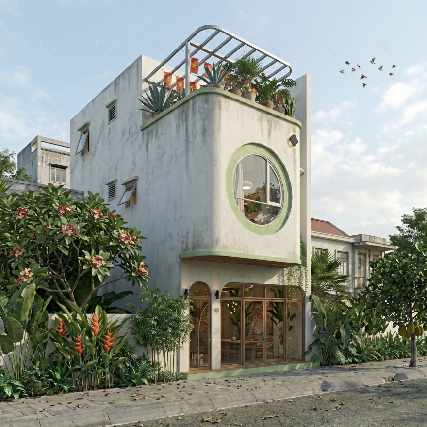 圆形房屋丨越南河内丨MIN.D DESIGN(建筑师:Nguyen Duc Minh)-5