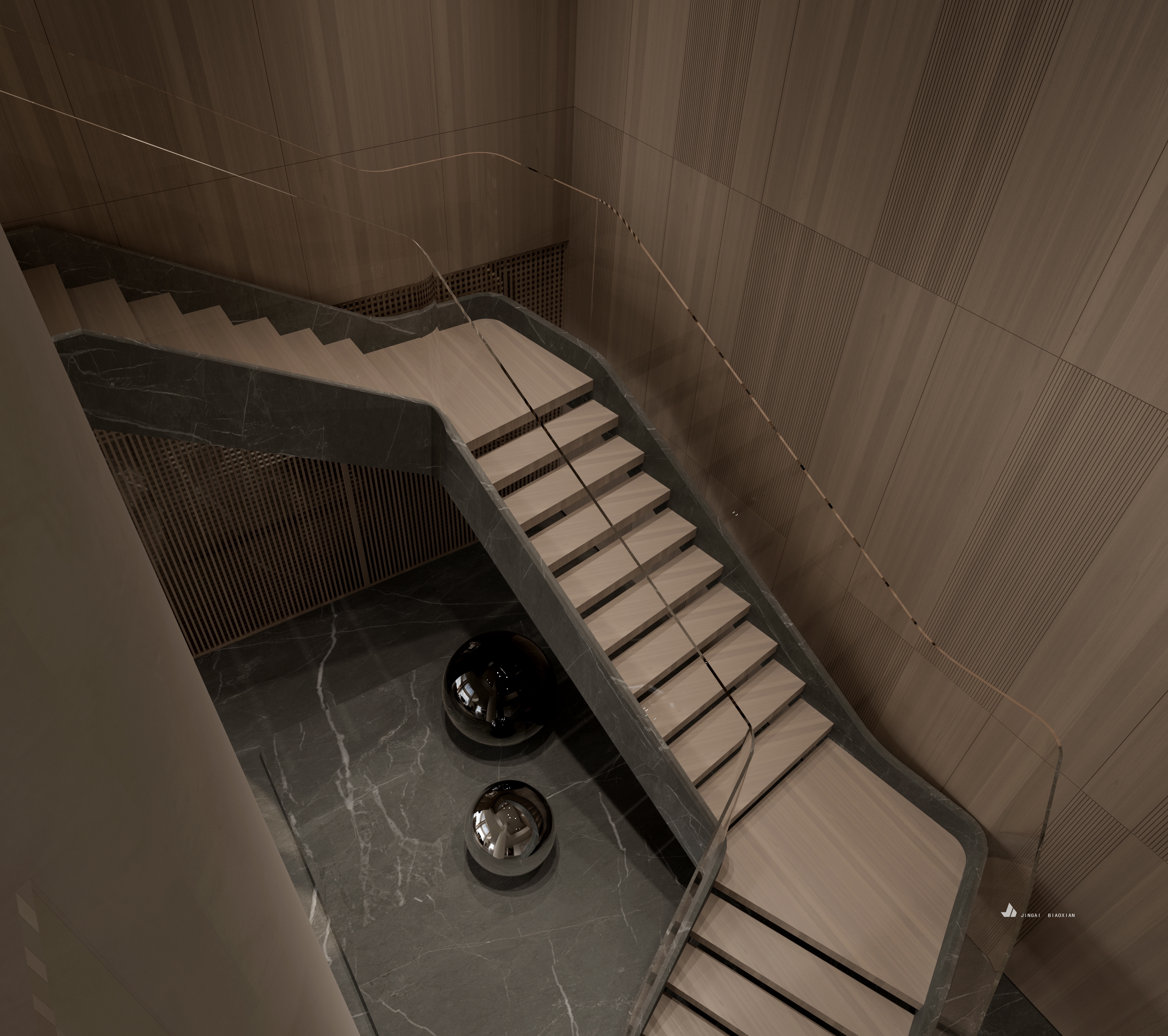 顶流现代挑空别墅-19