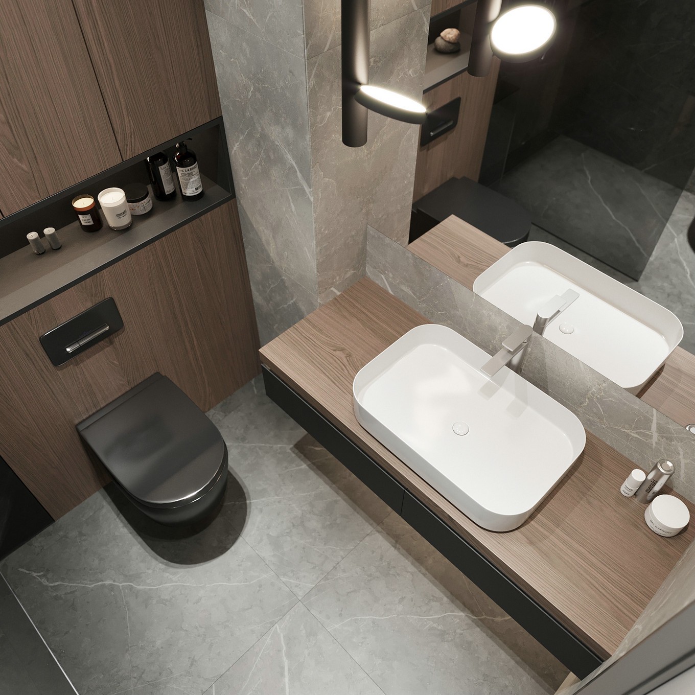 时尚灰调简约公寓，国外现代设计风-23