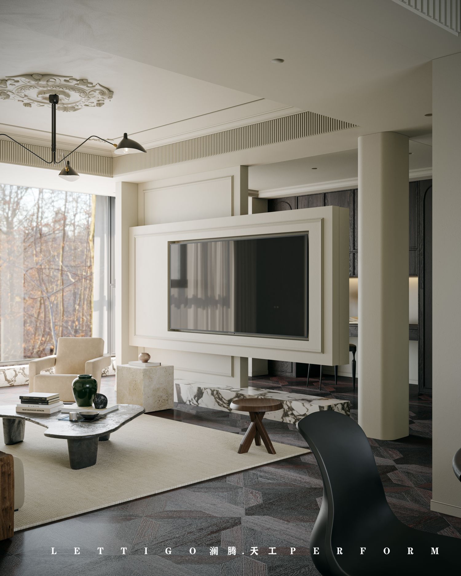 不做选择，现代风格和法式元素我都要-3