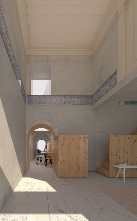 面包店旁的公寓式酒店丨葡萄牙里斯本丨Aurora Arquitectos-6