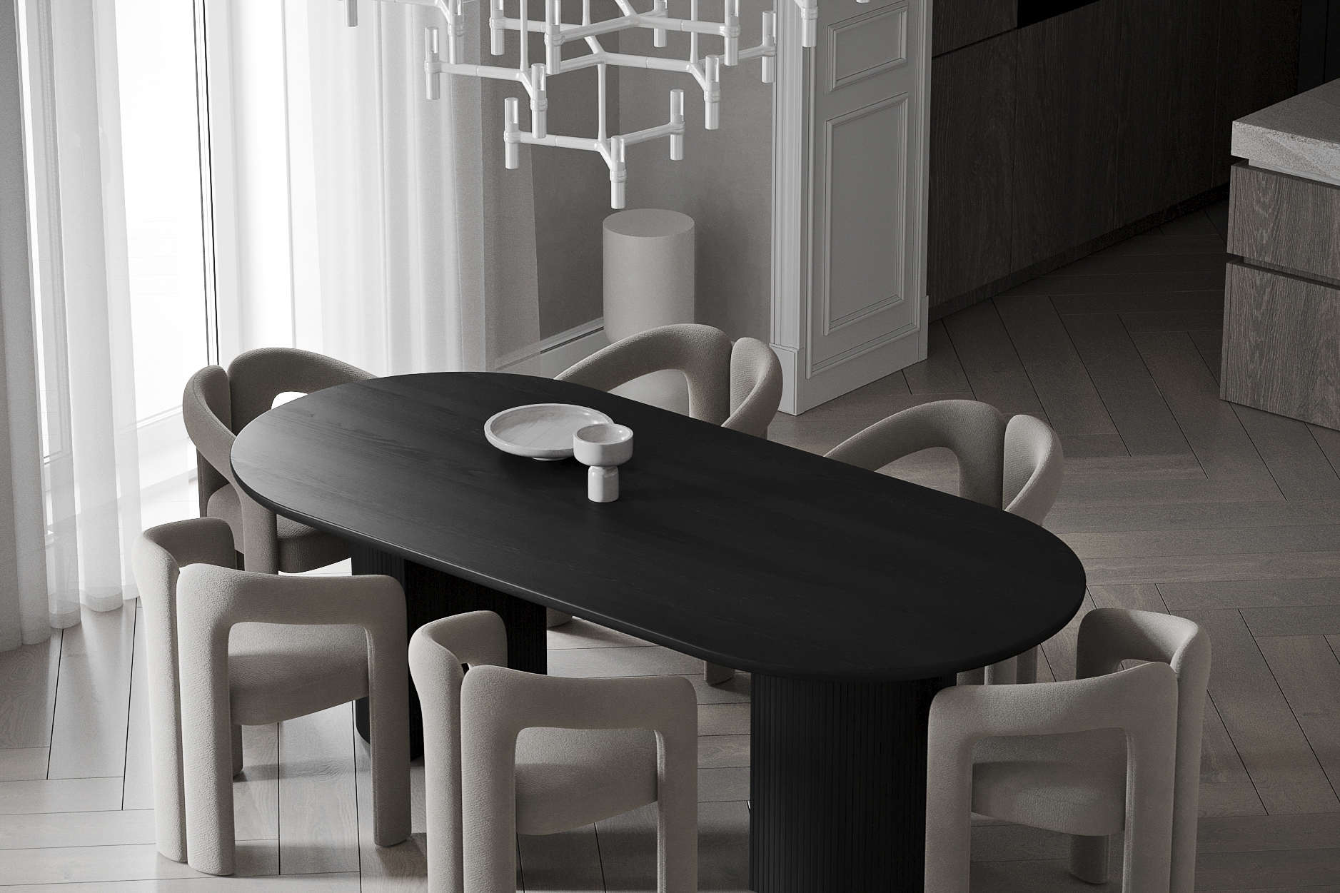 白色的；穿白色衣服的；处于白色状态的丨EVGENIA MERZLIKINA-12