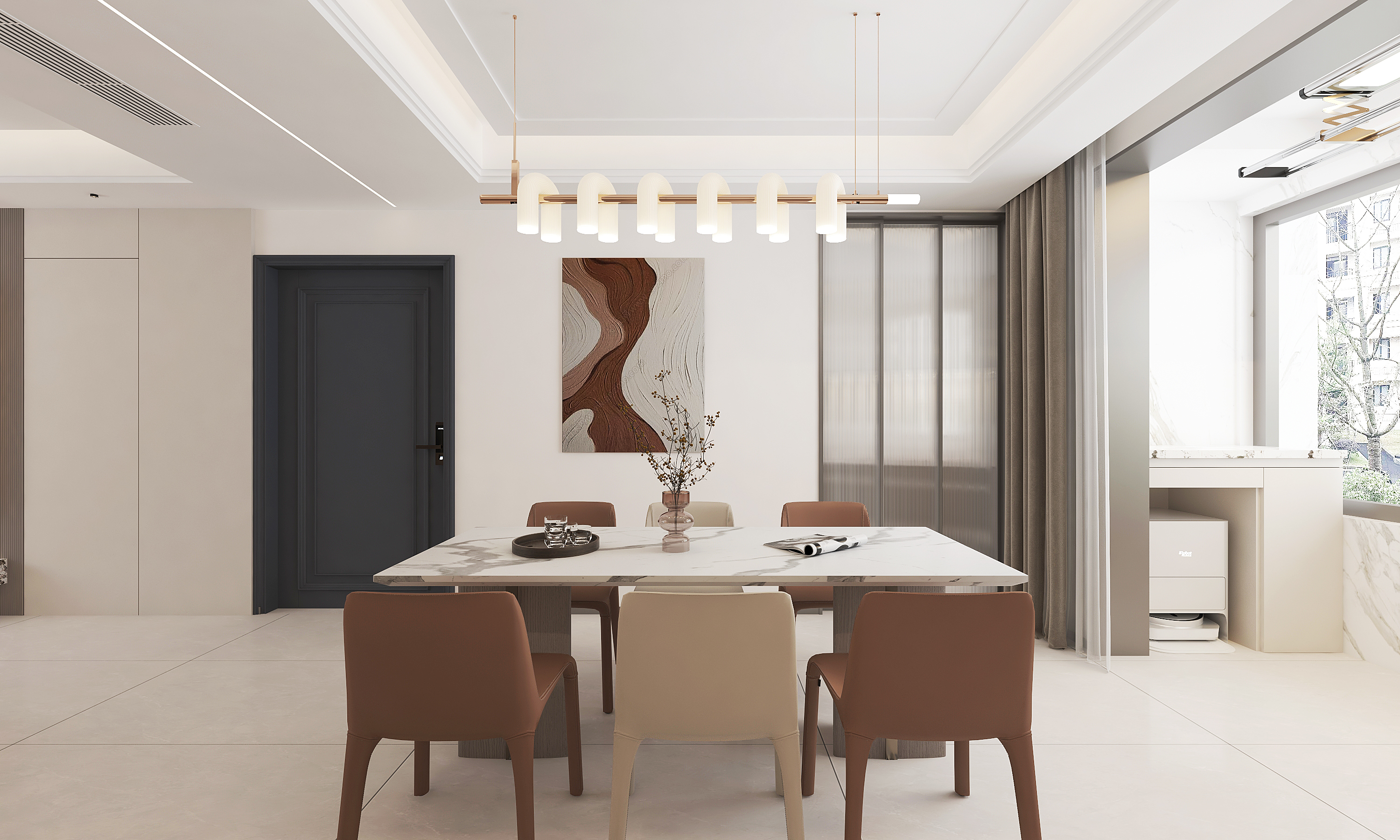 奶油风现代简约 140 平设计丨中国河北丨阿召-12