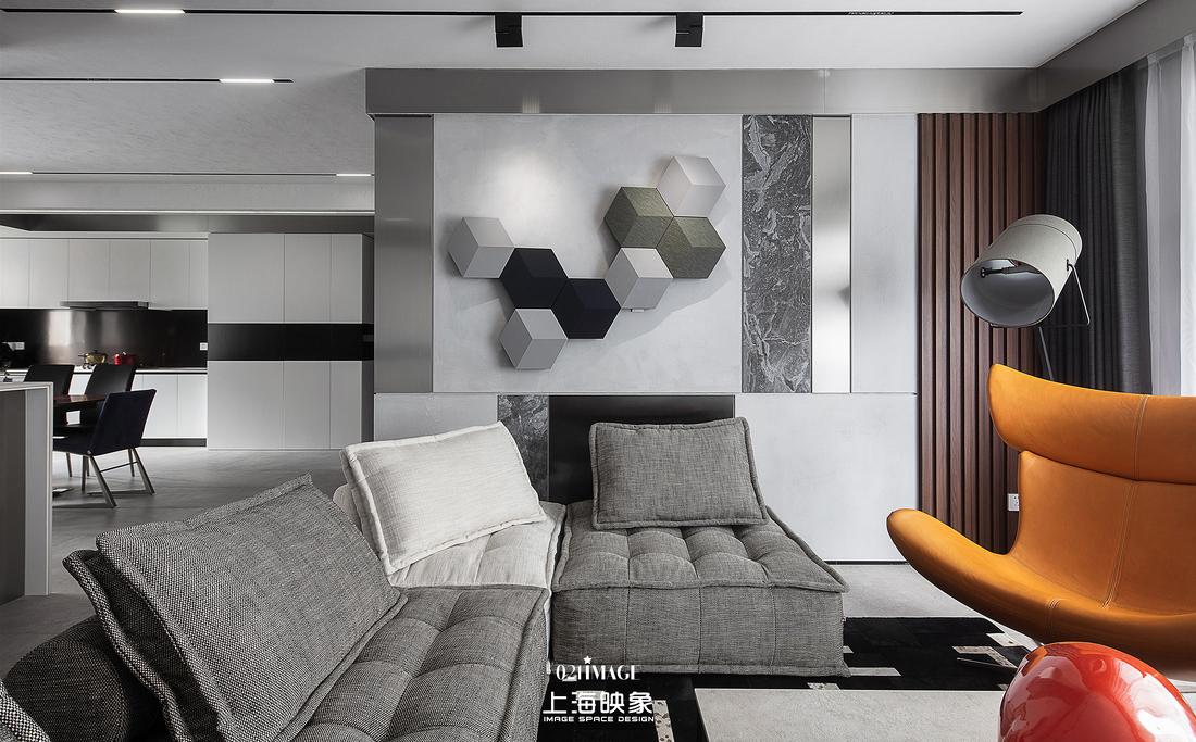 极简黑白灰,不锈钢与岩板的完美融合丨河马装饰-17
