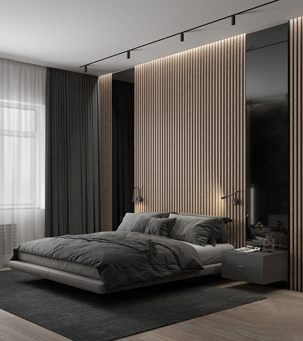 高级灰色系公寓设计 很有格调的设计-9