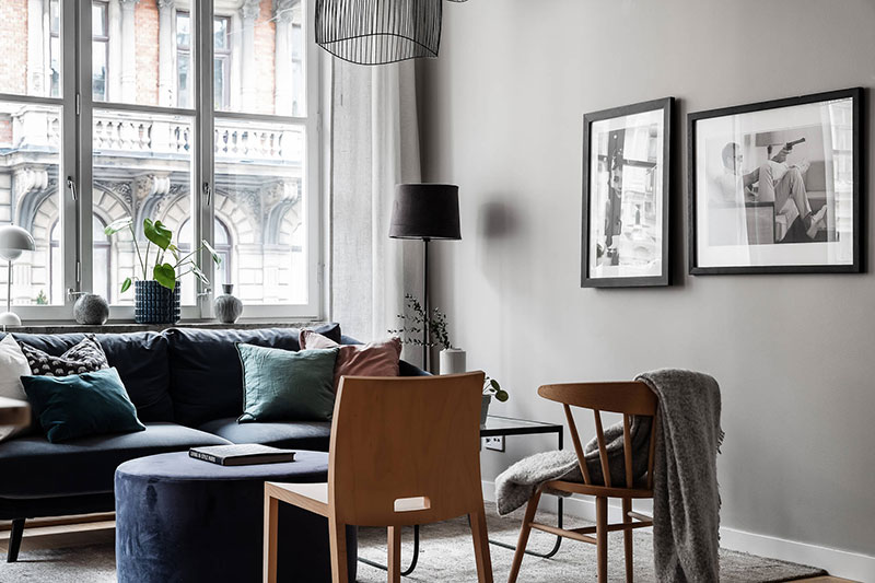 简约时尚的斯堪的纳维亚公寓空间规划-5