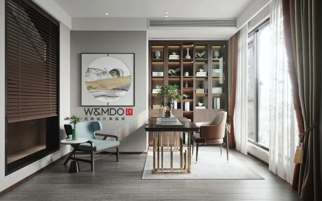 蓝山湾·肖府新中式设计,融合清雅古韵与精致简约-18