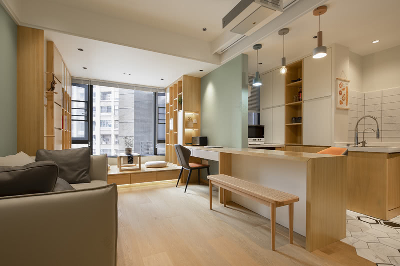 41㎡小户型逆袭 · 一家三口的大客厅,大厨房设计-25