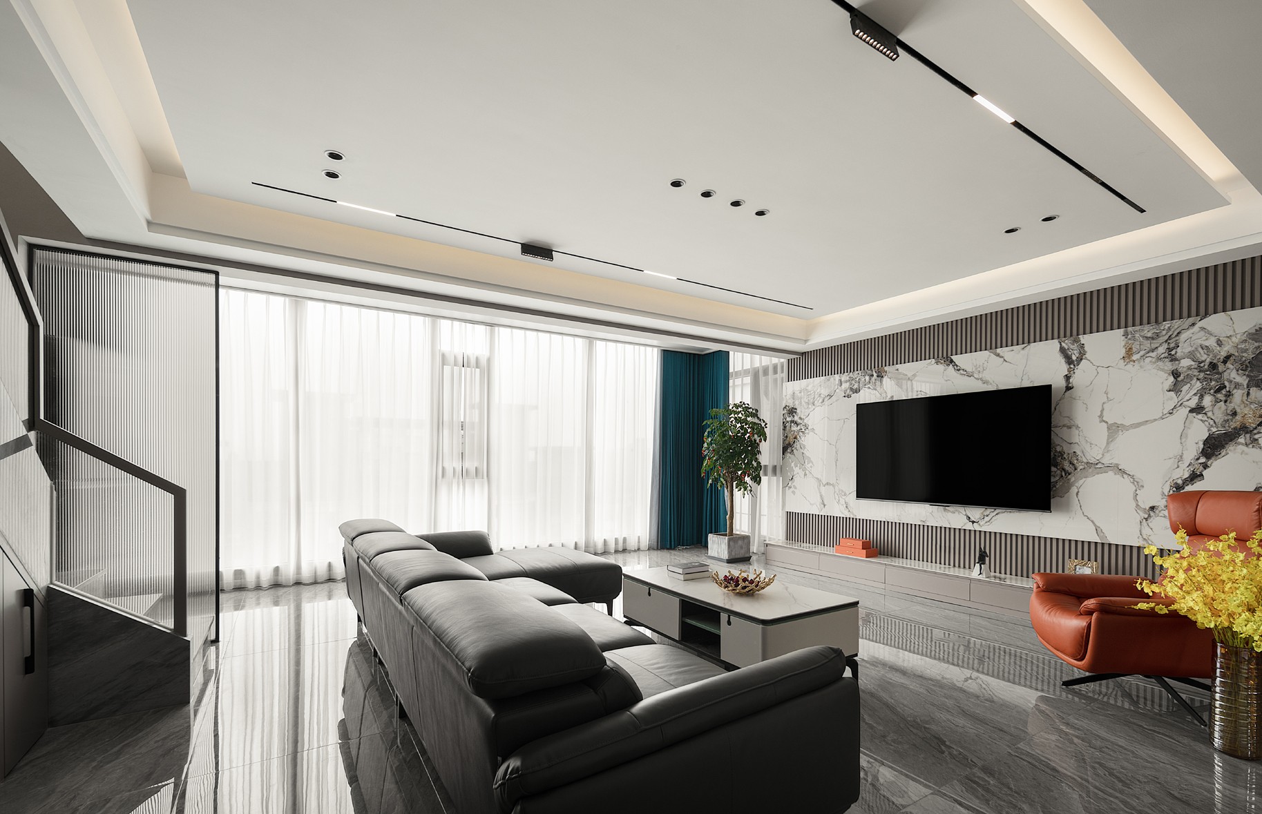 晶科滨江一号居住空间设计丨上饶易墅空间装饰-5