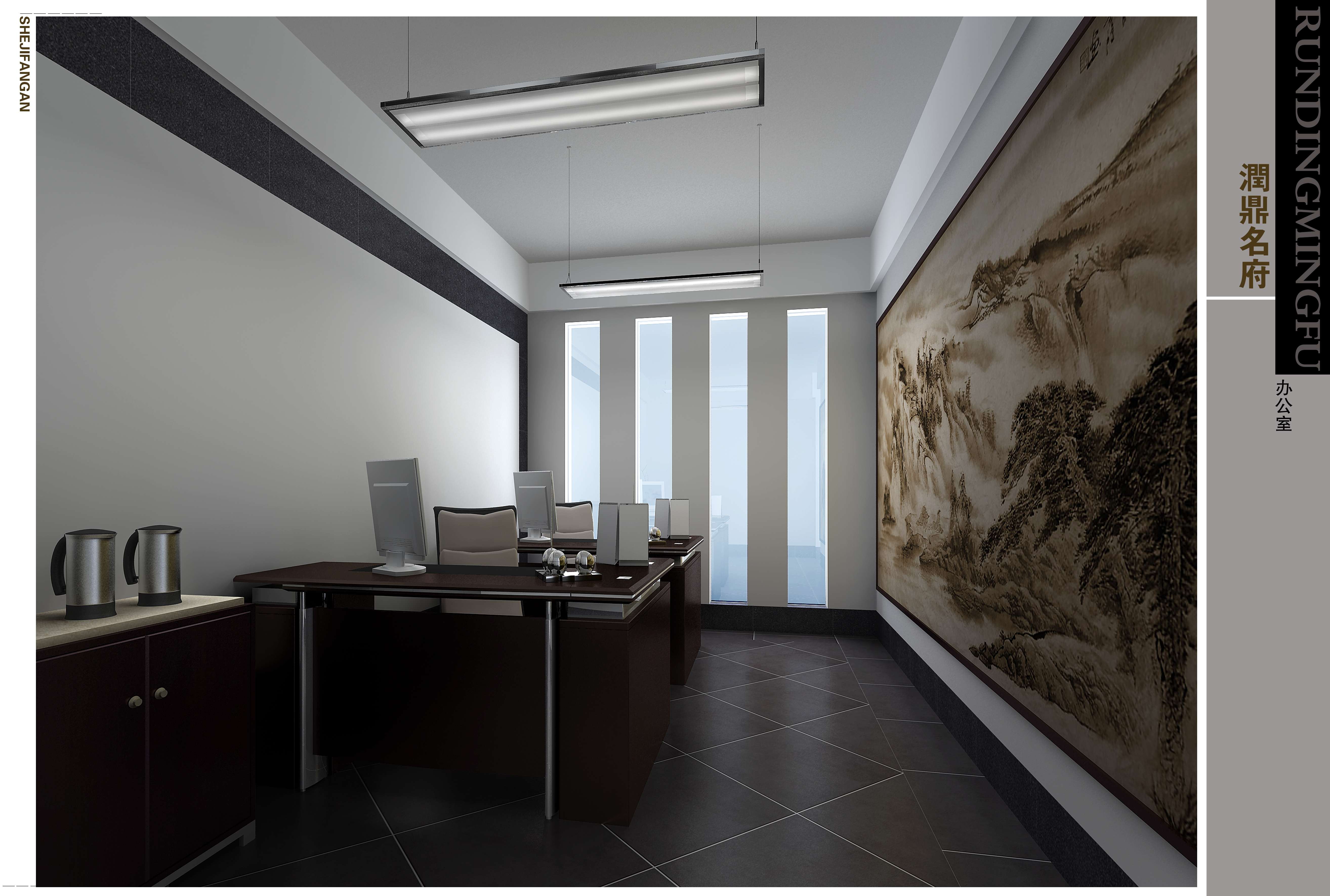 售楼处设计欧式中式现代高清售楼部效果图3D效果图-11